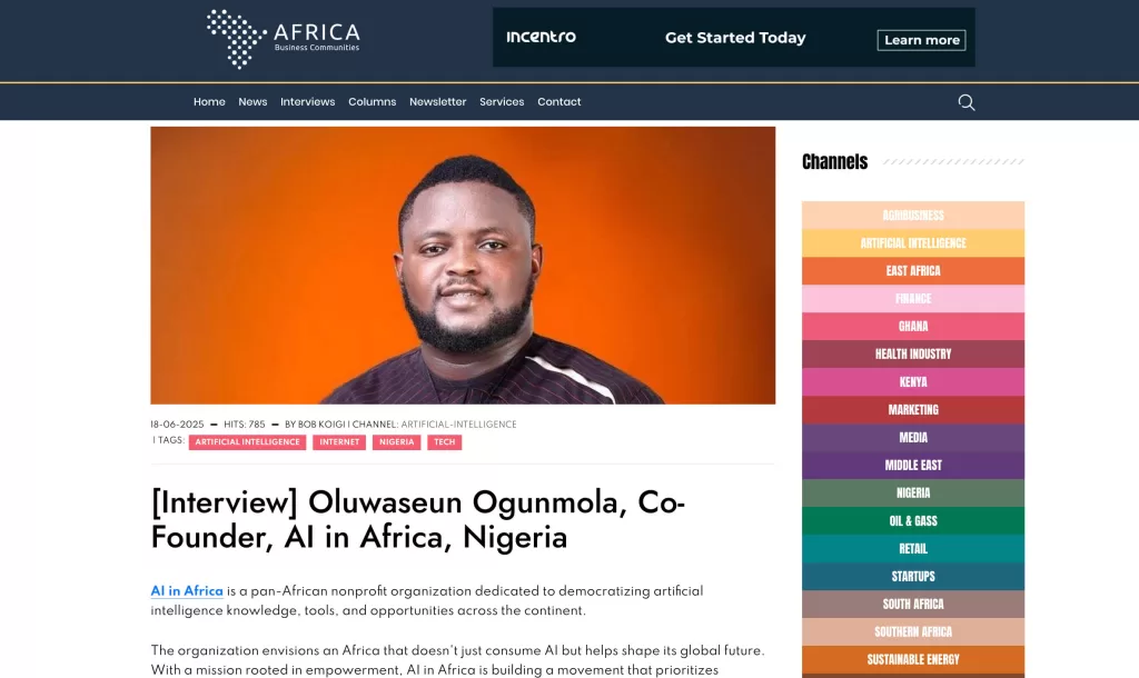 Dr Oluwaseun Ogunmola AI Expert